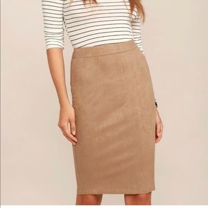 Lulus suede skirt